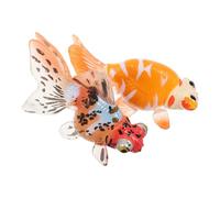 FOYTOKI Giocattoli per 2 Figure di Rossi in Plastica Realistica Decorazioni per Acquari Giochi Educativi per Bagno e Stimolazione Creativa