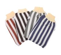 FOYTOKI Guanti da Bagno Esfolianti Doppia Faccia 4 Pezzi Colori Assortiti per Scrub Corpo e Massaggio Cutaneo, Guanti da Doccia Traspiranti per Rimozione Pelle Morta e Circolazione