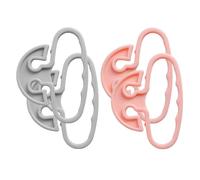 FOYTOKI Manici Perfettamente Pezzi Rosa in per Spesa Portachiavi Pp 4 Borsa e Portatili Ergonomici che Adattano alle Dita Eliminano Fatica della Mano Colore Casuale per Uso