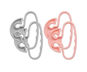 FOYTOKI Manici Perfettamente Pezzi Rosa in per Spesa Portachiavi Pp 4 Borsa e Portatili Ergonomici che Adattano alle Dita Eliminano Fatica della Mano Colore Casuale per Uso