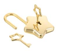 FOYTOKI Mini Lucchetto a Stella Dorato Chiave, Serratura per Diario e Zaino, Lucchetto da Viaggio Piccolo e Leggero per Sicurezza e Uso Decorativo