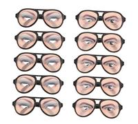 FOYTOKI Occhiali Scherzosi per Feste di Halloween 10 Pezzi, Accessori Divertenti per Maschera Unisex, Oggetti di Scena Creativi per Party e Compleanni