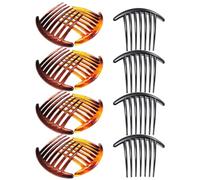 FOYTOKI Pettini Laterali Decorativi a Denti Larghi per Chioma da Donna, Set 12 Pezzi, 7 Denti, Accessori per Styling e Feste, Adatti a Chioma Medi e Lunghi, Uso Cerimonia e Quotidiano