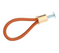 FOYTOKI Piccola Maniglia in Cuoio per Armadio e Cassetti Stile Vintage | Finitura Arancia e Testa Dorata, Lega di Alluminio e Ferro, per Mobili e Camere da Letto