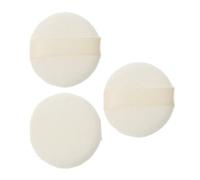 FOYTOKI Piumino da Cipria Morbido Spugna da Polvere Bianco 65x10mm Set 3 Pezzi per Trucco Viso e Corpo Ragazzo Ragazza Fascia Raso per Applicazione Uniforme