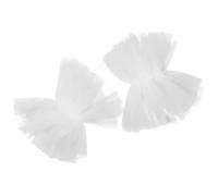 FOYTOKI Polsini da Polso in Organza Bianca, Coppia, Stile Principessa