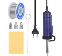 FOYTOKI Pompa Dissaldante Elettrica, Succhia Stagno Tool, Portatile, 30w, 350w Istantaneo, Ac220, Blu, con 3 Ugelli, per Manutenzione Apparecchi Elettronici