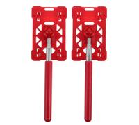 FOYTOKI Porta carte telescopiche per auto in plastica, 2 pezzi, rosso, per parcheggio garage e casello autostradale, clip per carte estensibile
