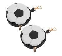 FOYTOKI Portamonete Mini in Latta 2 Pezzi, Portaoggetti Compatto e Riutilizzabile a Forma di Pallone Cartone Animato, per Chiavi e Piccoli Oggetti da Mettere in Borsa o Zaino