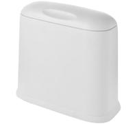 FOYTOKI Rettangolare Pattumiera in Bianca Compatta Plastica per Ufficio | Contenitore Spazzatura da Interno, Design Moderno Semplice, Versatile e Pratico, per Qualsiasi Altra Stanza