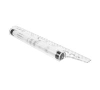 FOYTOKI Righello Parallelo in Plastica Bianco 30cm Rullo per Disegno Tecnico e Linee Orizzontali, Strumento Multiuso per Studenti Scala Chiara e Funzione di Tracciatura Cerchi