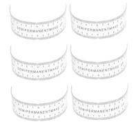 FOYTOKI Righello per Precisione e Adattamento Contorni Viso in Pvc Trasparente per Mappatura Sopracciglia 6 Pezzi, Flessibile per Trucco e Tatuaggi