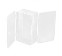 FOYTOKI Scatola Portaoggetti Unghie Trasparente Con Coperchio Doppio Strato Leggero e Compatto Organizer Per Attrezzi Nail Art Custodia Portatile Per Studenti e Ufficio