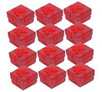 FOYTOKI Scatole Porta Accessori Eleganti Rosse in Carta per 24 Pezzi Design Raffinato, Perfette per Orecchini e Buffet di Dolci