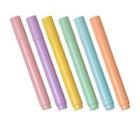 FOYTOKI Set 6 Pezzi Evidenziatori Pastello Plastico Colore Durevole per Studenti e Insegnanti, per Studio e Segnatura Note Importanti