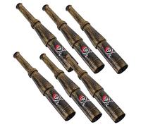 FOYTOKI Set 6 Pezzi Telescopio Pirata Giocattolo per Bambini Cannocchiale in Plastica Leggero e Facile da Trasportare per Festa a Tema Pirati