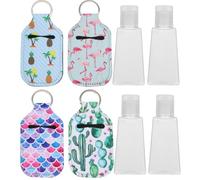 FOYTOKI Set 8 Pezzi Copribottiglie Mini in Materiale Diving e Plastica, Protezione da Graffi per Viaggi e Uso Quotidiano, Portachiavi Adatto e Pratico