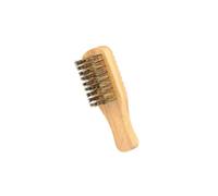 FOYTOKI Spazzola per Barba Uomo in Modo Professionale Setole di Cinghiale Doppia Faccia e Manico in Legno Comodo per Modellare e Curare la Barba