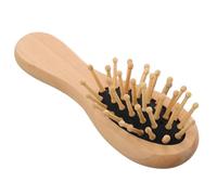 FOYTOKI Spazzola per Chioma Mini in Legno Manico a Forma di Paddle, Massaggiante per Capelluto e Collo, Design Portatile per Uomini e Donne