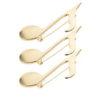 FOYTOKI Spille Note Musicali 3 Pezzi in Lega di Zinco Color Oro, Accessori Moda per Giacche, Regalo per Amanti della Musica e Eventi Speciali