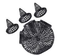 FOYTOKI Trappola da Pesca Riutilizzabile Rete Pieghevole per Gamberi e Granchi Gabbia Portatile Staccabile in Plastica Resistente per Stagni e Fiumi Set 3 Pezzi Coperchio e Trappola