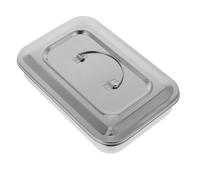 FOYTOKI Vassoio Quadrato Per Strumenti Scatola Di Stoccaggio e Custodia Di Ammollo Realizzato in Acciaio Antiruggine Con Dettagli Curati e Lucidatura Fine