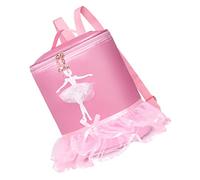 FOYTOKI Zaino Balletto per Bambina con Ampia Capacità Tracolla Regolabile per Danza Tradizionale e Latina Borsa Scuola Rosa Piccola