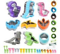 Foyucool Formine Biscotti Dinosauri, Taglia Biscotti Dinosauro, Stampi Biscotti in Acciaio Inox, Protezione Delle Mani, per Bambini, Fai da Te, Cottura, Forniture per Feste a Tema Dinosauro