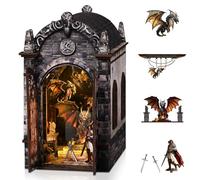 Foyucool Kit DIY Book Nook per Adulti, Bastion du Dragon | Con Luci LED e Legno Laser, Decorazione Miniature per Libreria, Kit Creativo Immersivo, Regalo per Natale, Compleanni e Feste