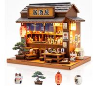 Foyucool Kit DIY Casa Miniatura per Adulti, La Izakaya | Kit Decor con Luci LED e Scatola Musicale, Idea Regalo per Natale, Compleanno e Festa della Mamma