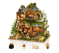 Foyucool Miniature da Costruire per Adulti, Kit Casa delle Bambole in Legno, Diorama con Arredi Completi, Compleanni e Natale, Avventura nella Foresta del Castello