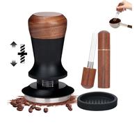 Foyucool Pressa Caffè Professionale 51mm, Set Completo con Dosatore e Tappetino, Base Acciaio e Manico Legno, Pressione Costante e Design Ergonomico, Perfetto per Casa e Bar