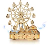 Foyucool Puzzle 3D in Legno per Adulti, Kit Creativo DIY da Montare, Gioco Relax, Natale o Compleanni, Ruota Panoramica Musicale