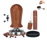 Foyucool Tamper per Caffè Set di 3, Pressino per Caffè 51mm, Magnetico Caffè Distributore Aghi, Tappetino in Silicone, Molla Interna per una Facile Pressione, Lo Strumento Perfetto per Fare l'espresso