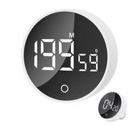 Foyucool Timer Cucina - 199 Minuti, Timer Digitale con Display a LED, 2 in 1 Magnetico e da Appoggio, con Conto Alla Rovescia, 3 Livelli di Volume, per Cucinare, Imparare, Palestra, Bianca