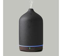 Foyucool Umidificatore in Ceramica, 250 ml Diffusore Ambiente, 7 Colori di Luce e 2 Modalità di Spruzzo, Temporizzazione 1/3/5H e Auto-Off Senza Acqua, Umidificatore per Ambiente Piante, Nero