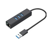 Foyucool USB a RJ45 porta di rete splitter Gigabit, scheda di rete cablata esterna, hub del computer, senza drive, nero