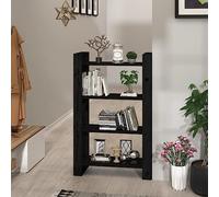 FOZICV Armadio alto per libreria, per soggiorno, camera da letto o ufficio, design elegante e classico, nero, 80 x 35 x 125 cm