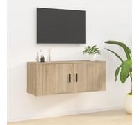 FOZICV Armadio pensile per TV, per soggiorno, camera da letto o studio, design elegante e pratico, rovere Sonoma, 100 x 34,5 x 40 cm