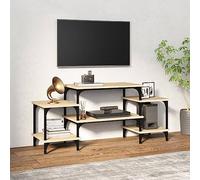 FOZICV Armadio per TV, per soggiorno, camera da letto o studio, design elegante e pratico, rovere Sonoma, 117 x 35 x 52 cm