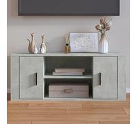 FOZICV Armadio per TV stereo, mobile per TV, per soggiorno, camera da letto o studio, design elegante e pratico, grigio cemento, 100 x 35 x 40 cm