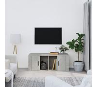 FOZICV Armadio per TV stereo, per soggiorno, camera da letto o studio, design elegante e pratico, grigio cemento, 100 x 35 x 40 cm