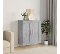 FOZICV Highboard - Armadio multiuso per soggiorno, camera da letto o bagno, design pratico, 69,5 x 34 x 90 cm, colore: grigio cemento