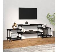 FOZICV Mobile per TV, per soggiorno, camera da letto o studio, design elegante e pratico, nero, 157 x 35 x 52 cm