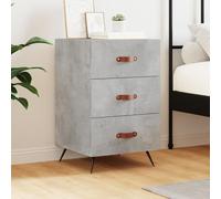 FOZICV Mobiletto moderno per camera da letto, decorazione di interni, design semplice e compatto, grigio cemento, 40 x 40 x 66 cm