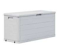 FOZICV Scatola portaoggetti da giardino, grigio, 117 x 45 x 56 cm, in plastica, per esterni, per balconi, per esterni, per il giardino, per esterni