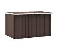 FOZICV Scatola portaoggetti da giardino, marrone, 149 x 99 x 93 cm, in acciaio zincato, y plastica, universale, per esterni, giardino, in acciaio
