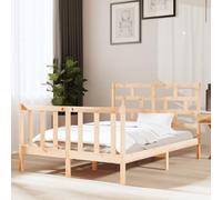 FOZICV Telaio del letto in legno con testiera e pediera, multifunzionale, letto per gli ospiti, per la famiglia, per la camera da letto, design semplice ma senza tempo, marrone, 195,5 x 125,5 x 69,5