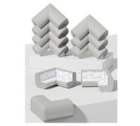 Fozobaiy Paraspigoli per bambini, in schiuma a prova di bambino, protezioni per tavoli da bambini, adatte per tavolino, scrivania, mobili, camino, angoli taglienti, 10 cuscinetti angolari (grigio)