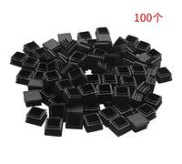 Fozriybefy 100pcs Inserti Per Tubo Quadrato In Plastica Cappucci Per Tappi Finali Da 20 Mm X 20 Mm Nero